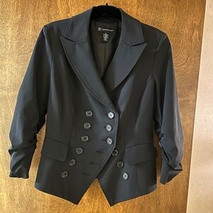 INC International Concepts Blazer in Black, Size 4 (measurement shows Size 4)